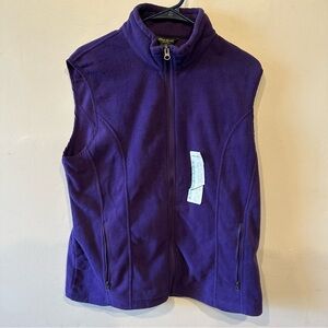 NWT Eddie Bauer women’s purple outdoor warm fleece vest size XL
